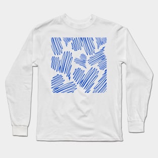 HEART DOODLE IN BLUE Long Sleeve T-Shirt